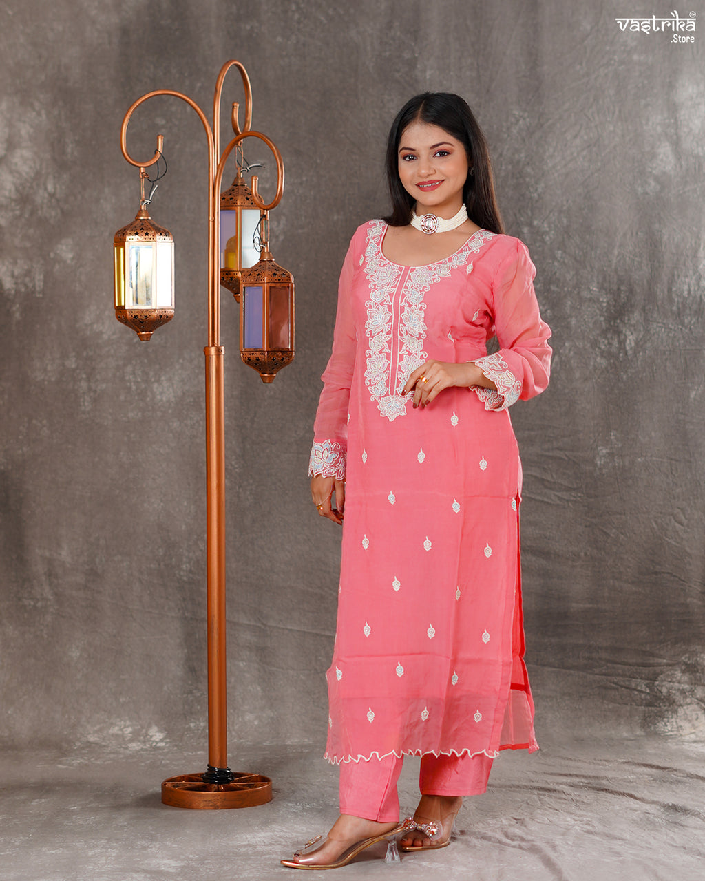 Elegant Organza Kurti Set