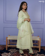 Chikankari Frock-Style Kurti Set