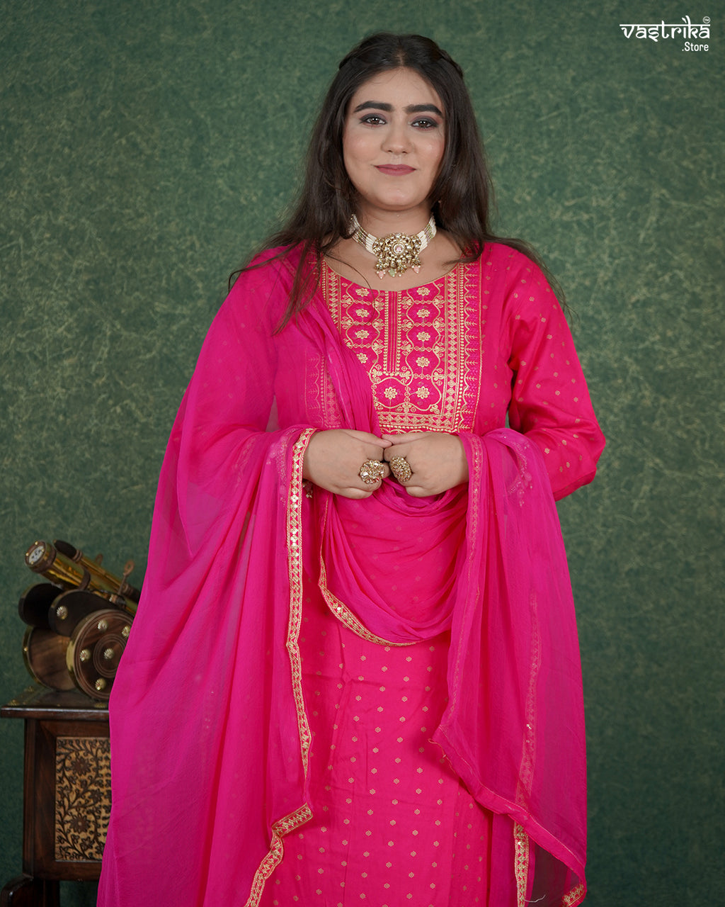 Resham & Thread Work Kurti Set