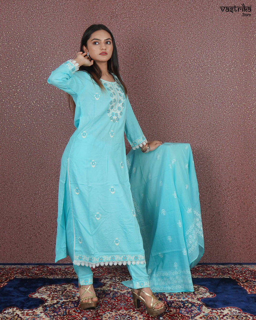 Elegant Rayon Cotton Kurti Set