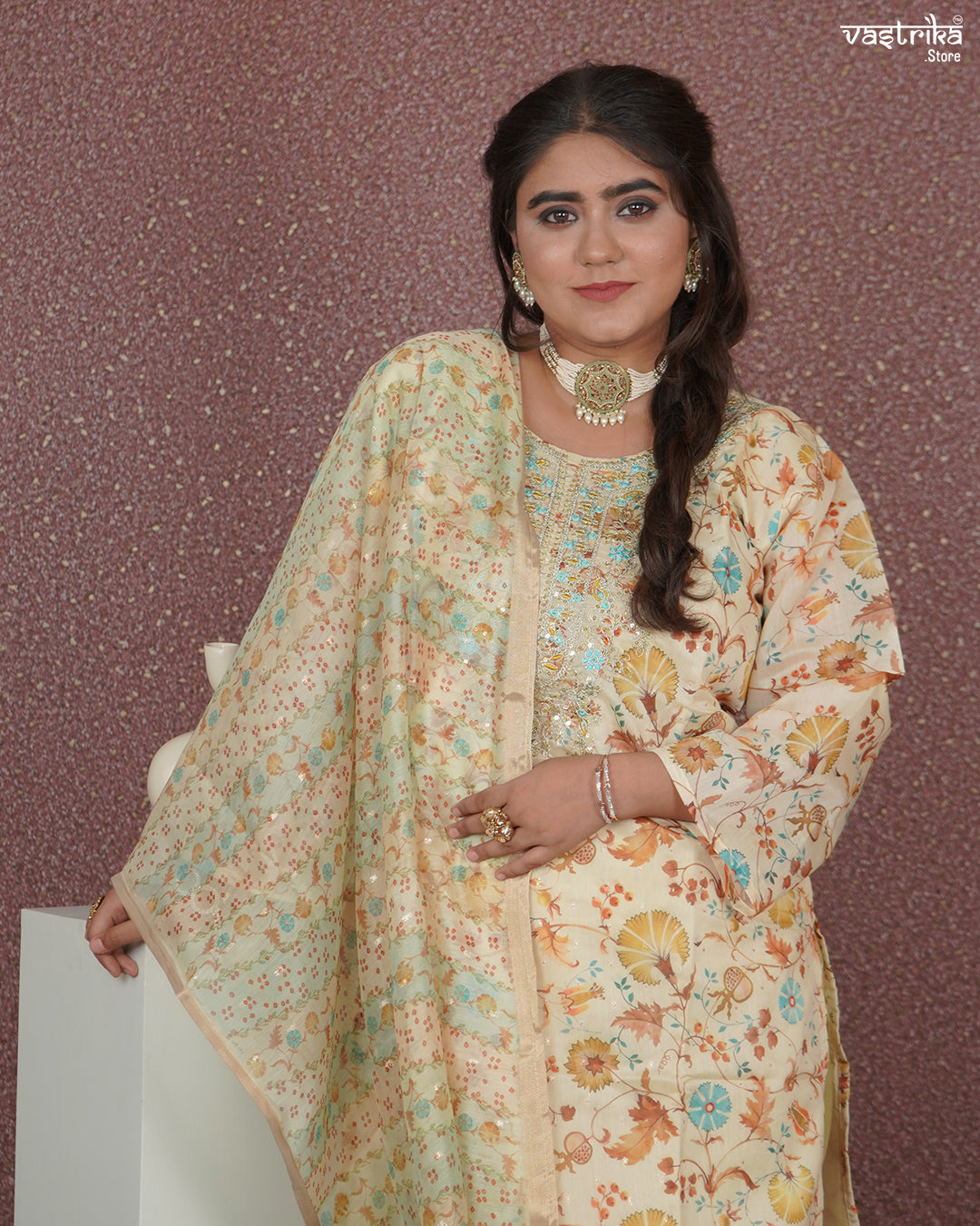 Subtle Shine Straight Kurti Set
