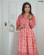 Printed Sequin One-Piece Frock