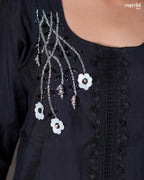 Black Roman Silk Coord Set