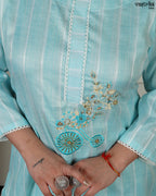 Cotton Kurti Set with Chanderi Dupatta
