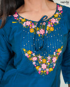 Organza Bloom Kurti Set