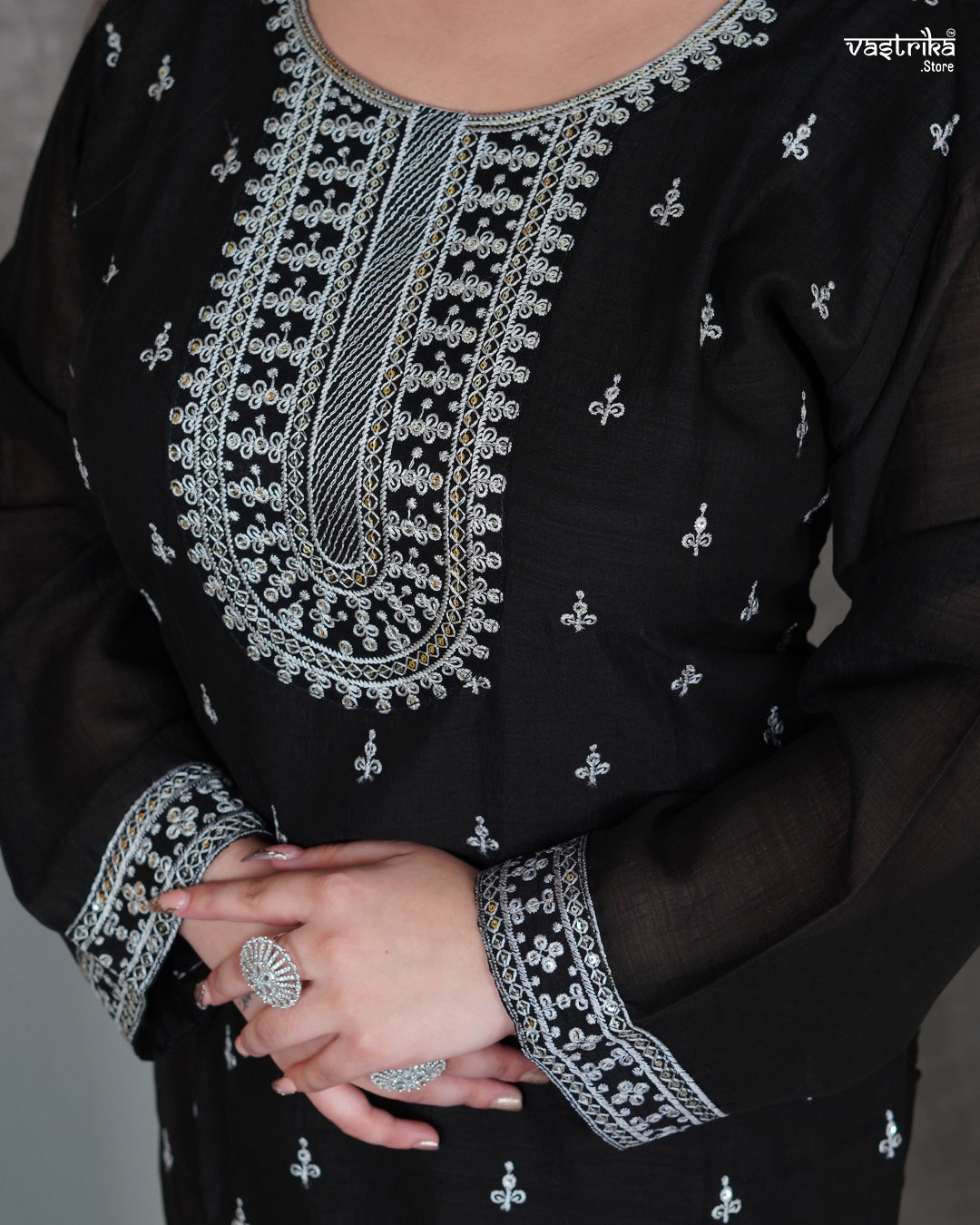 Round Neck Kurti Set