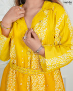 Yellow Silk Coord Set
