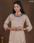Noor Mirror Work Kurti Set