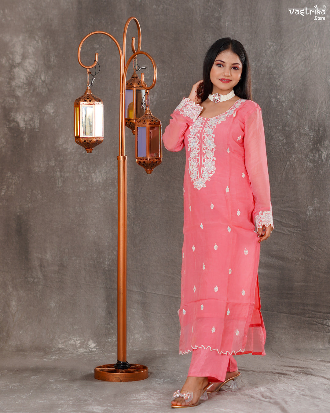 Elegant Organza Kurti Set