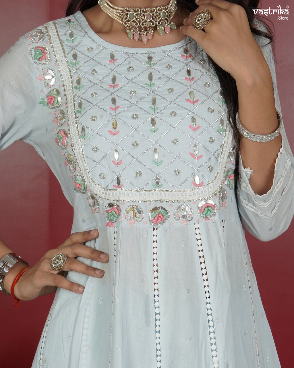 Handcrafted Cotton Frock Set