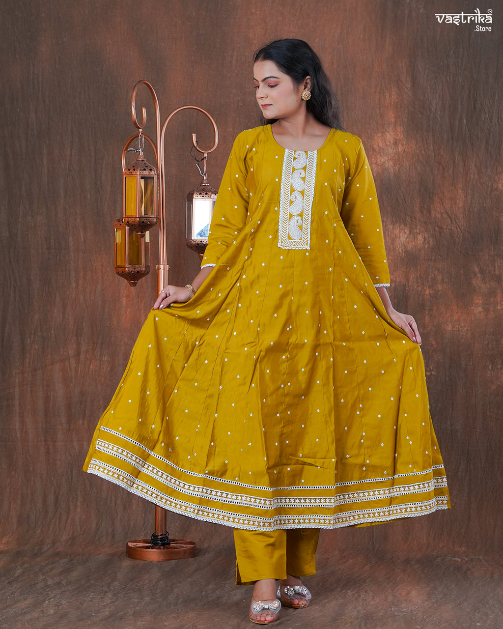 Roman Silk Frock Set
