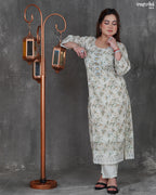 Cotton Kurti Set with Chikan Work