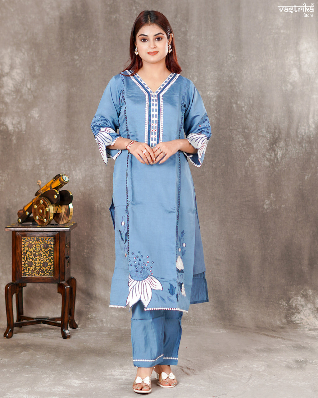 Roman Silk Kurti Set
